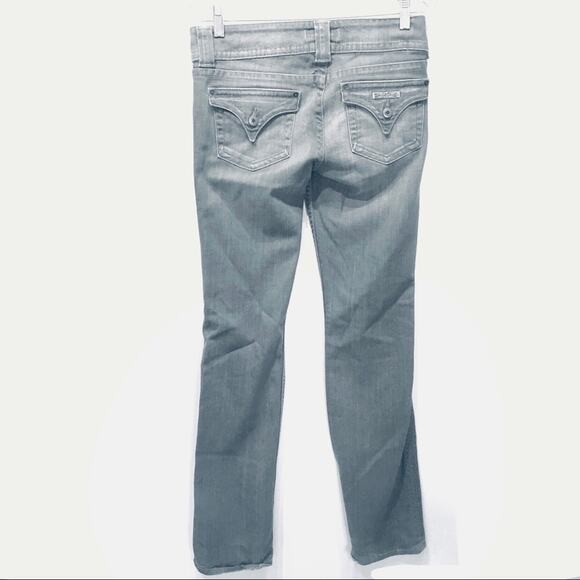 Hudson Jeans Lowrise Bootcut Light Gray Wash Flap Pockets Retro Size 28 - Picture 4 of 13
